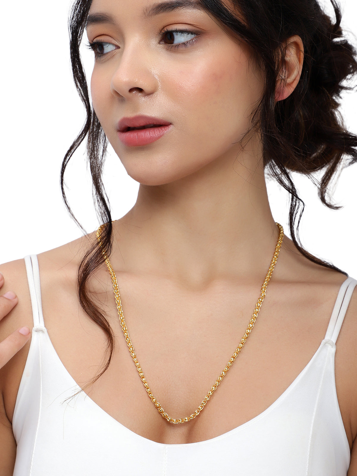Minimalist Gold-Plated Long Link Chain