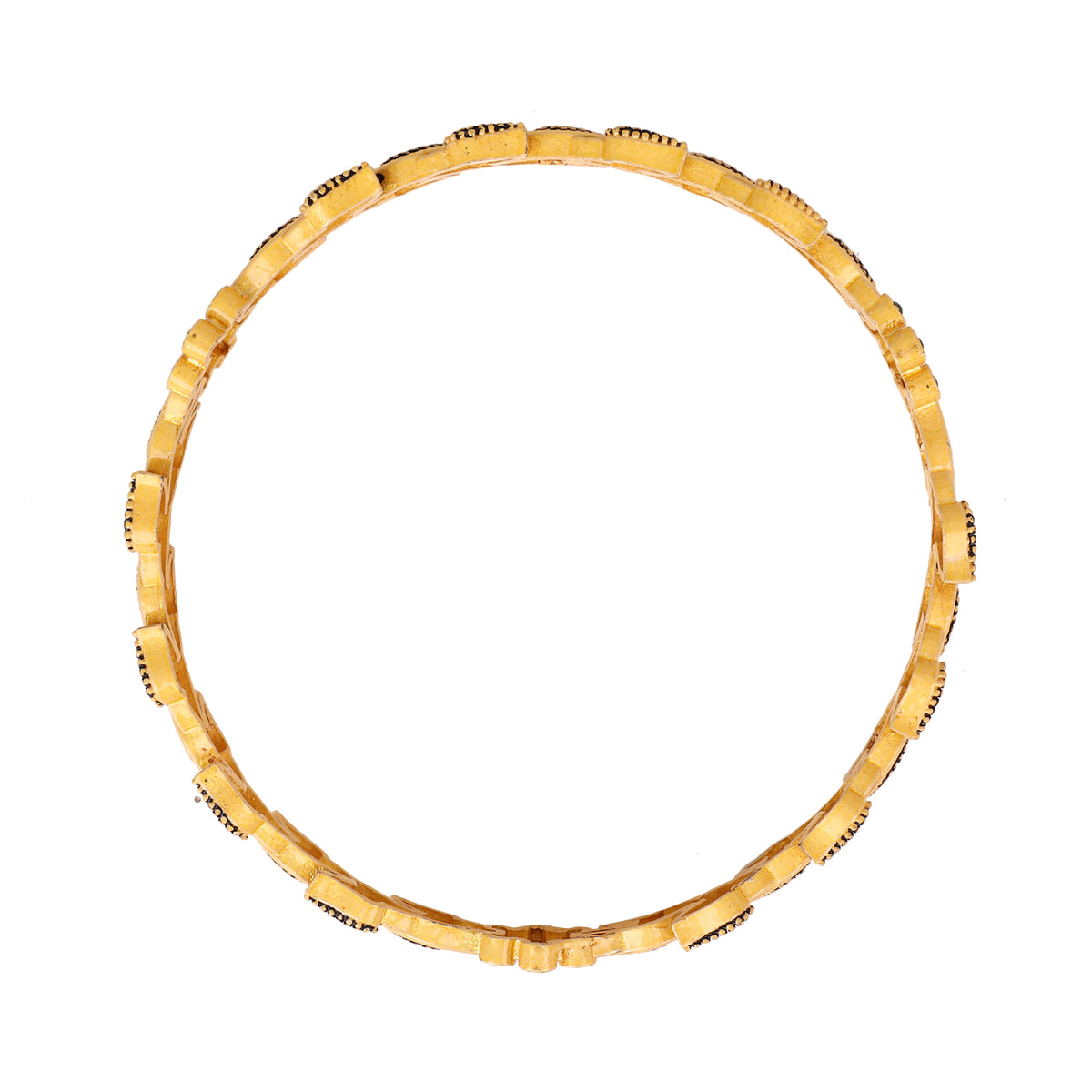 Elegant Gold-Plated Meenakari Floral Bangles (Set of 2)