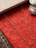 Minimalist Gold-Plated Long Barrel-Textured Link Chain