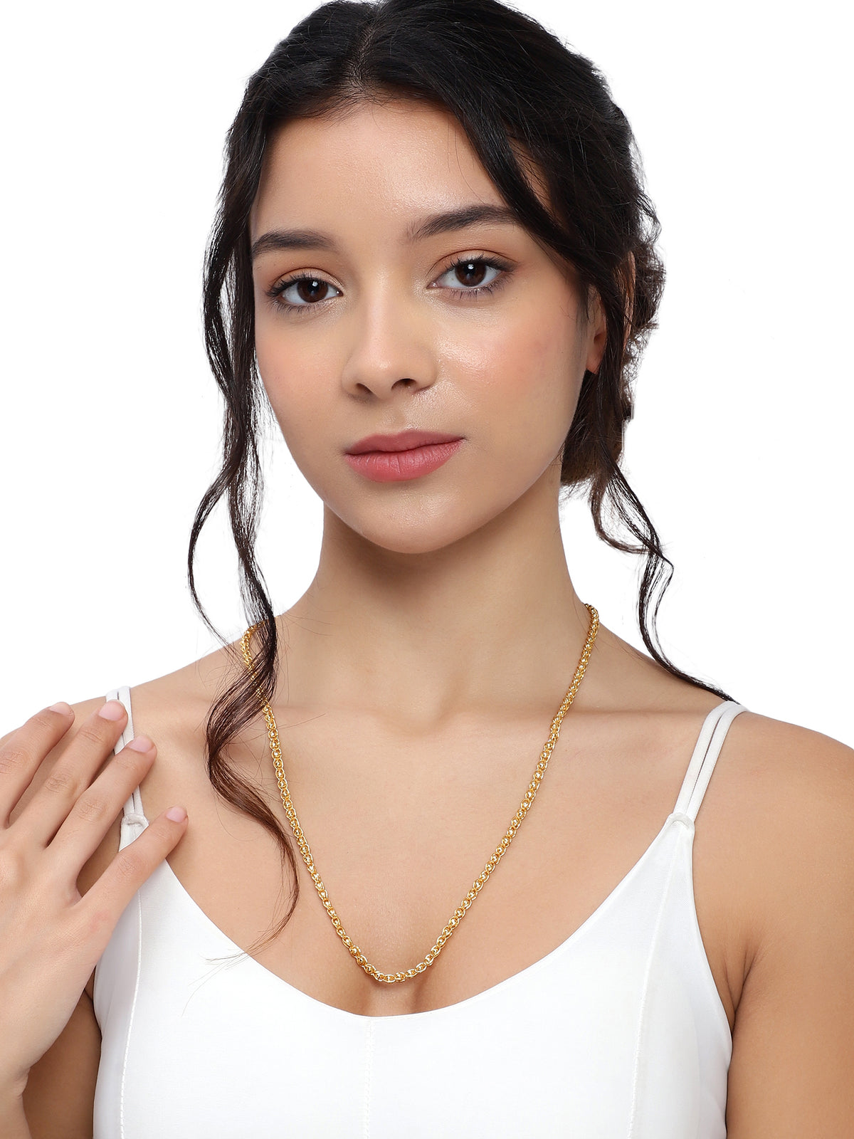 Minimalist Gold-Plated Long Link Chain