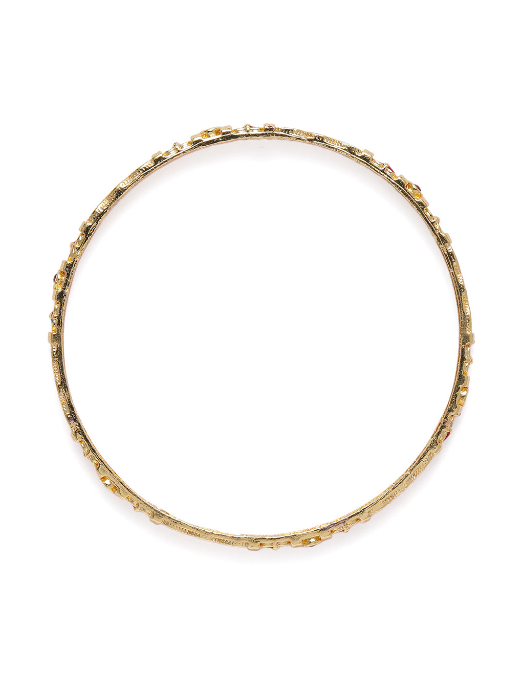 Sleek Gold-Plated Intricate Filigree Meenakari Bangles (Set of 2)