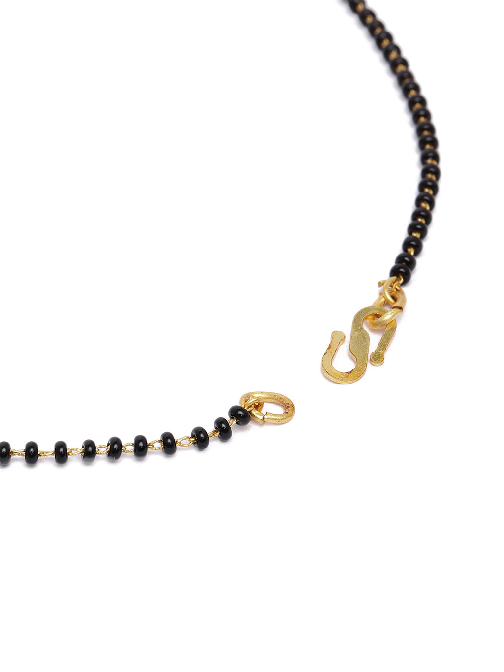 Regal Gold-Plated Cubic Zirconia & Ruby-Toned Stone Mangalsutra