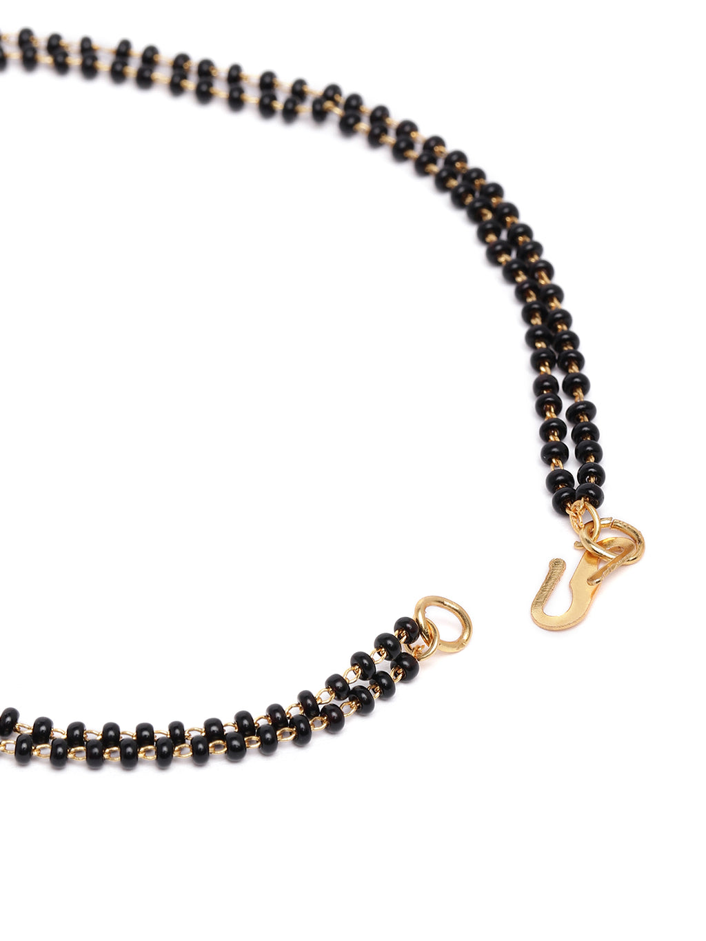 Sophisticated Rhodium-Plated Artificial Stones Mangalsutra & Earrings Set