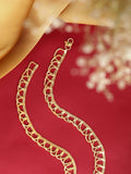 Elegant Gold-Plated Multi-Strand Mesh Anklet Set